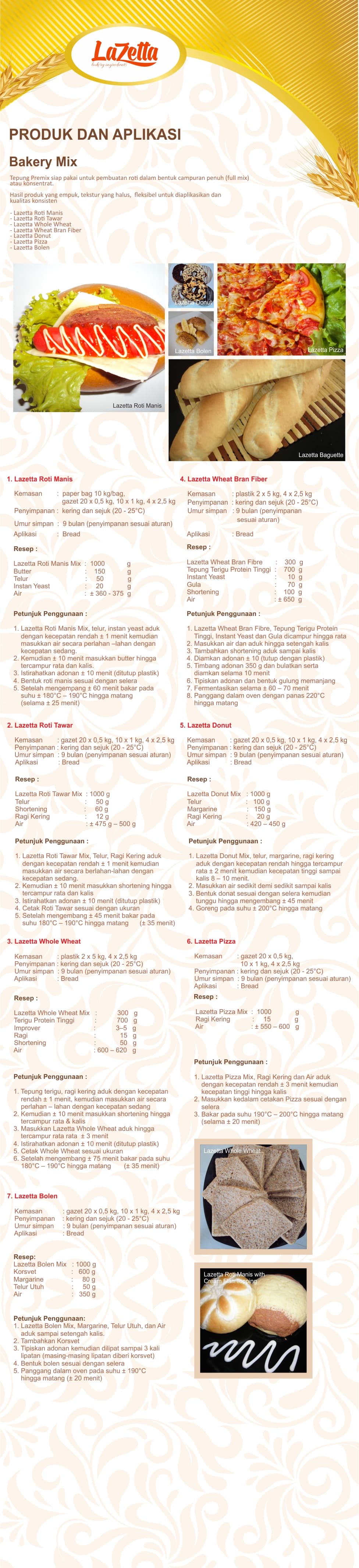 Katalog Bakery Mix Lazetta